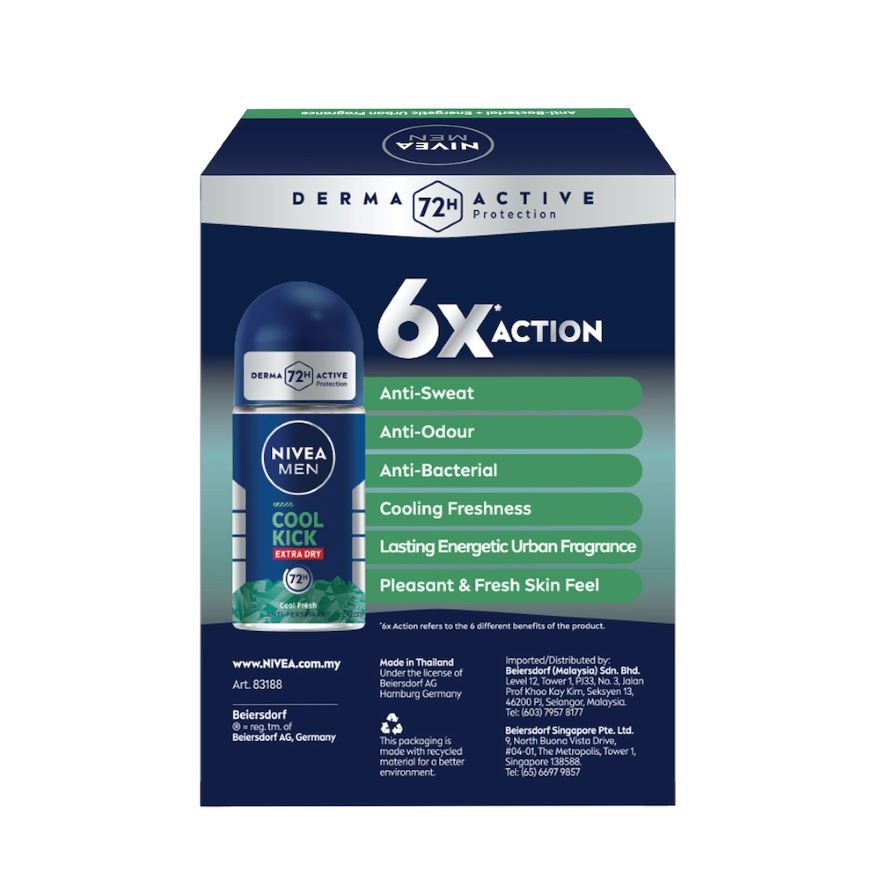 Deodorant Roll On Cool Kick Energy Fresh 2x50ml image