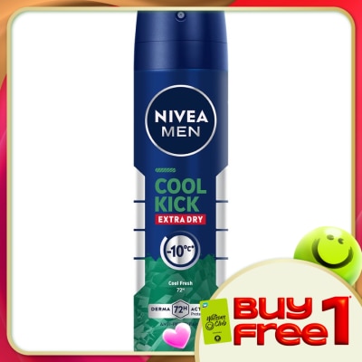 NIVEA FOR MEN - Deodorant Spray Cool Kick Energy Fresh 150ml