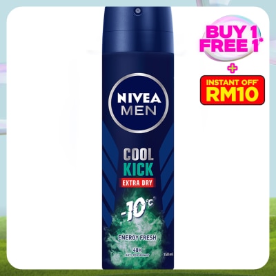 NIVEA FOR MEN Deodorant Spray Cool Kick Energy Fresh 150ml