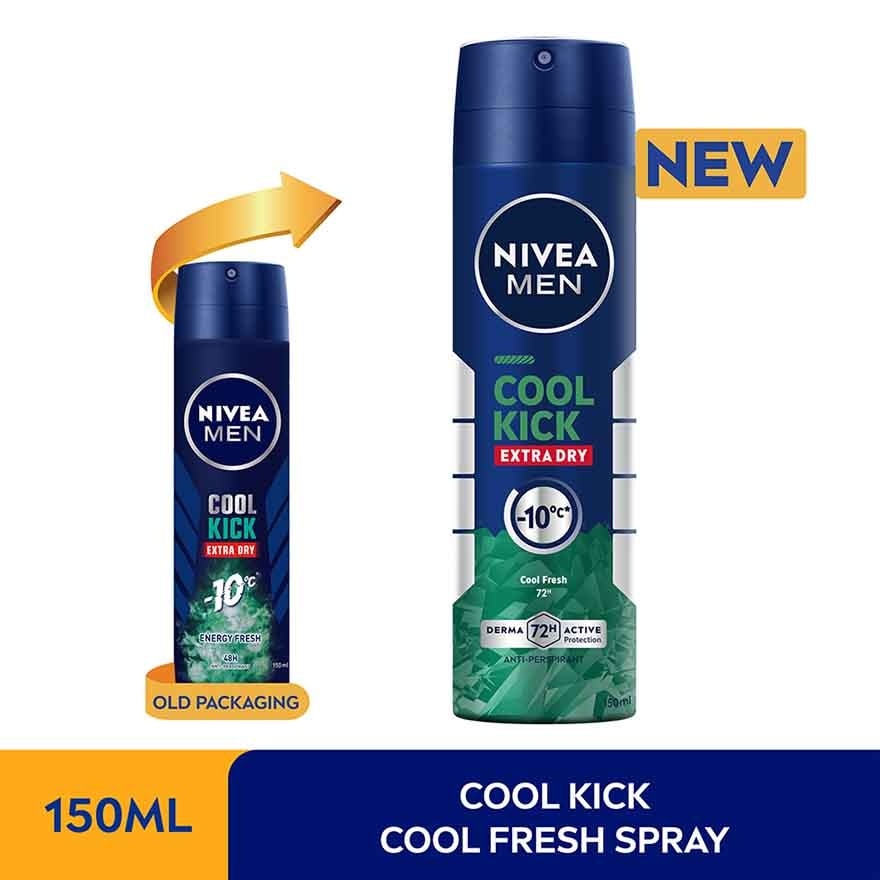Deodorant Spray Cool Kick Energy Fresh 2x150ml
