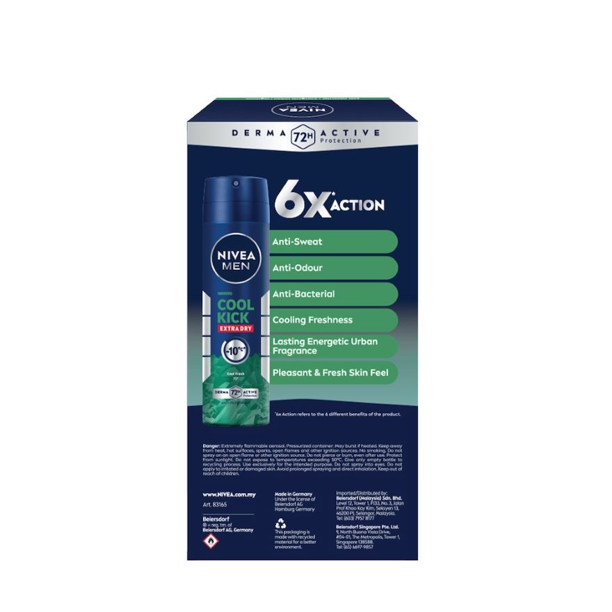 Deodorant Spray Cool Kick Energy Fresh 2x150ml image