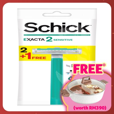 SCHICK Exacta2 Sensitive Disposable Razor 3's