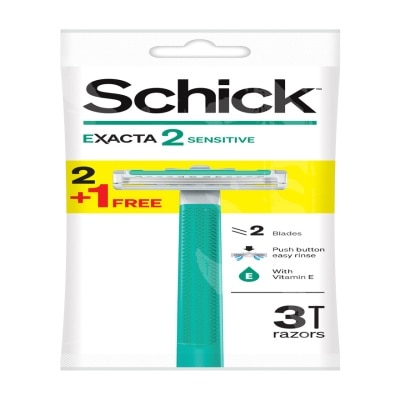 SCHICK Exacta2 Sensitive Disposable Razor 3's