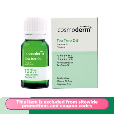 COSMODERM Tea Tree Oil 100% Pure Australian Tea Tree Oil 10ml