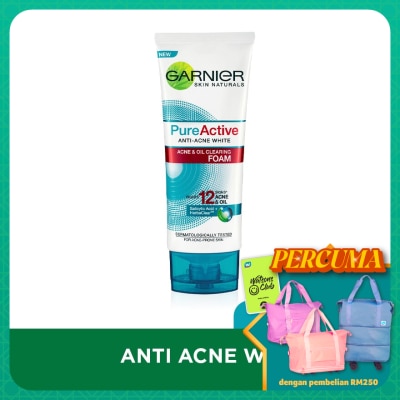 GARNIER - PureActive Acne & Oil Clearing Foam 100ml
