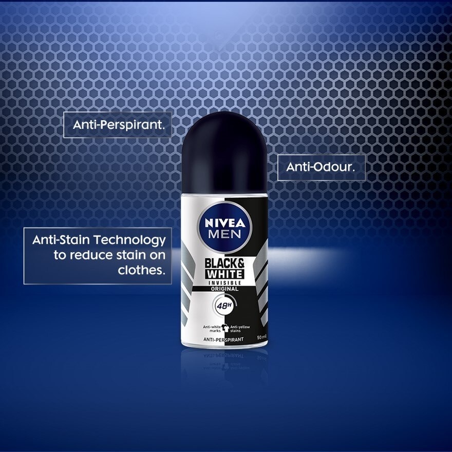 Deodorant Black & White Roll On 50ml