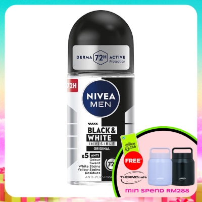 NIVEA FOR MEN - Deodorant Black & White Roll On 50ml