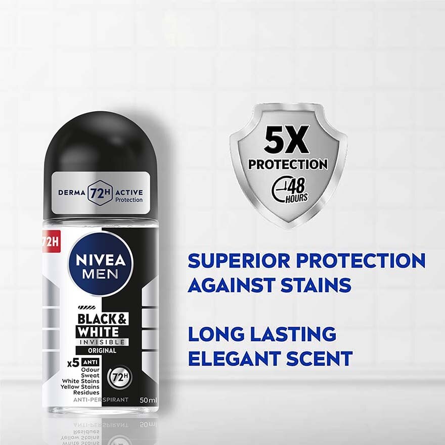 Deodorant Black & White Roll On 50ml image