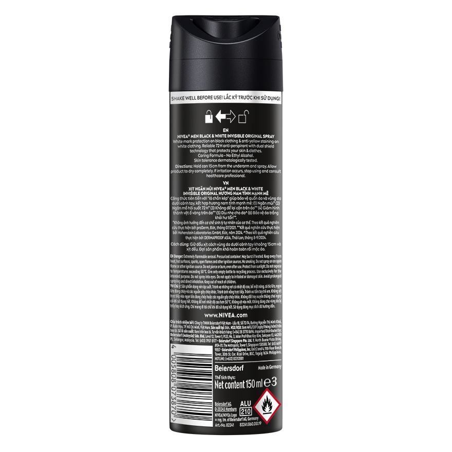Deodorant Black & White Spray 150ml image