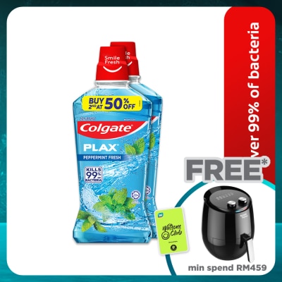 COLGATE Colgate Plax Peppermint Mouthwash Valuepack 750mlx2