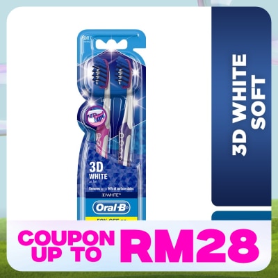 ORAL-B 3D White Toothbrush (Soft) 2's