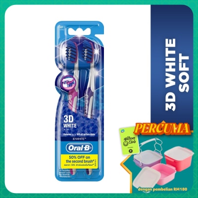 ORAL-B - 3D White Toothbrush (Soft) 2's