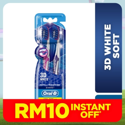 ORAL-B 3D White Toothbrush (Soft) 2's