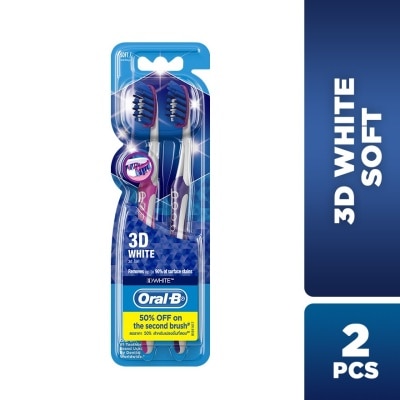 ORAL-B 3D White Toothbrush (Soft) 2's