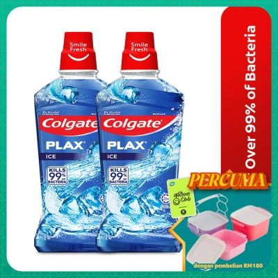 COLGATE - Colgate Plax Ice mouthwash Valuepack 750ml X2