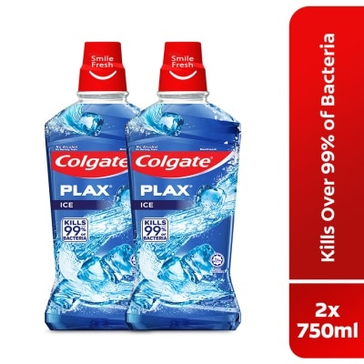 COLGATE Colgate Plax Ice mouthwash Valuepack 750ml X2