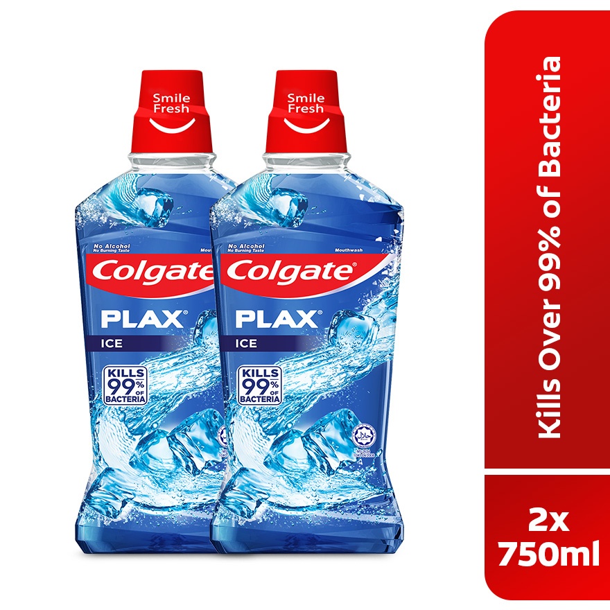 Colgate Plax Ice mouthwash Valuepack 750ml X2 image