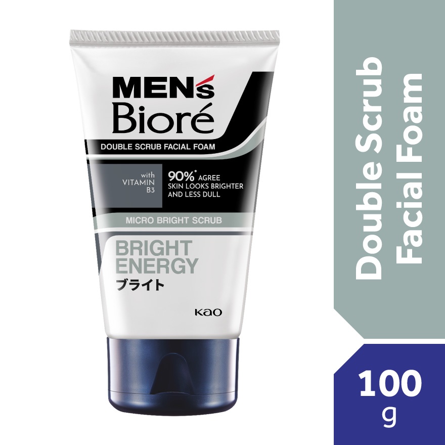 Men'S Double Scrub Bright Clean Facial Foam 100g Face Wash image