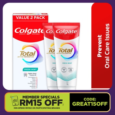 COLGATE Total Fresh Mint Toothpaste 2x150g