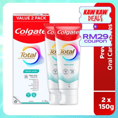 COLGATE Total Fresh Mint Toothpaste 2x150g