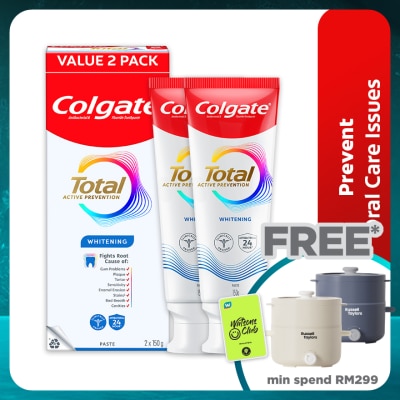 COLGATE Colgate Total Whitening Toothpaste 2x150g