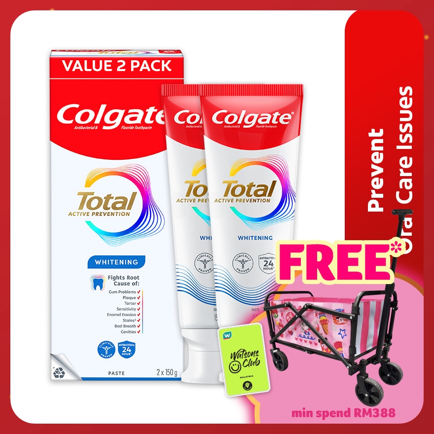 Colgate Total Whitening Toothpaste 2x150g