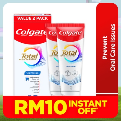 COLGATE Colgate Total Whitening Toothpaste 2x150g