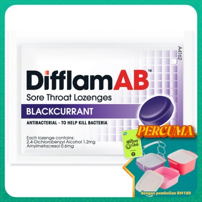 DIFFLAM - AB Sore Throat Lozenges Blackcurrant 6's