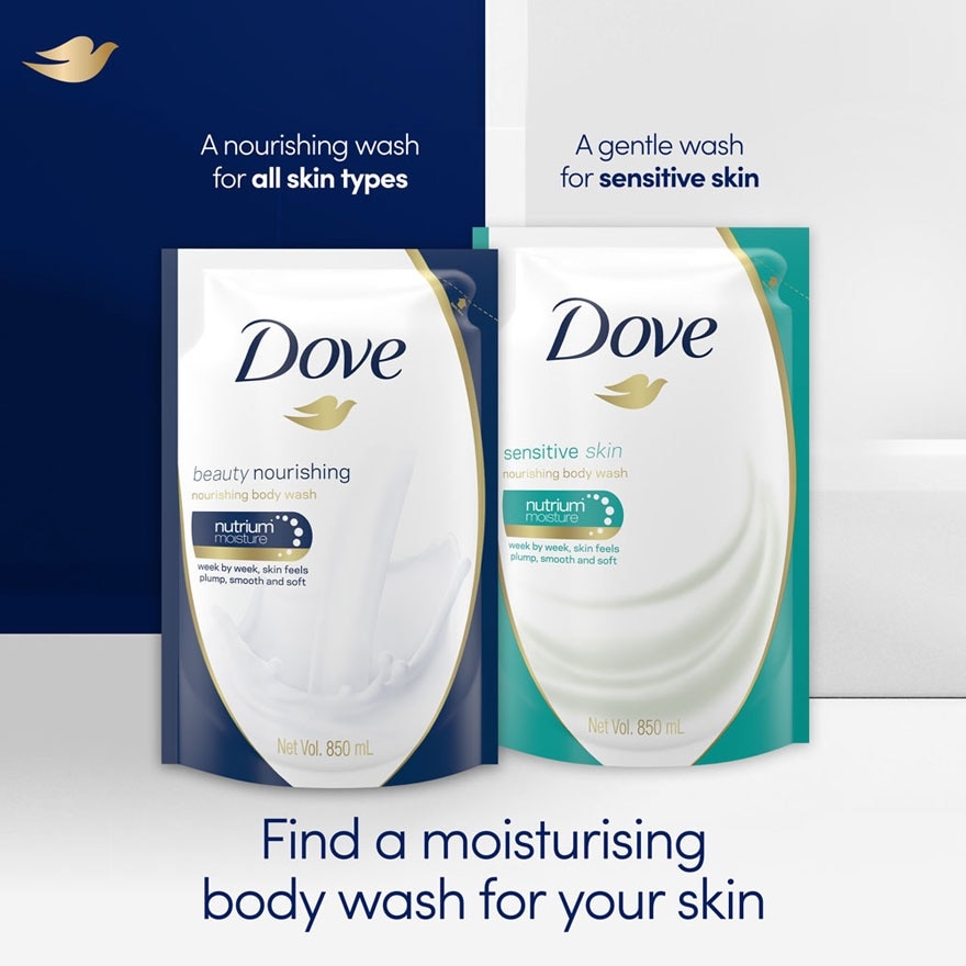 Dove Beauty Nourishing Body Wash Refill 850ml