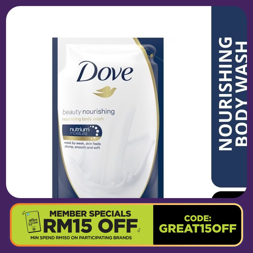 Dove Beauty Nourishing Body Wash Refill 850ml