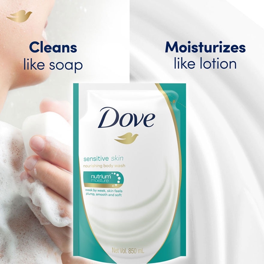 Dove Sensitive Skin Body Wash Refill 850ml