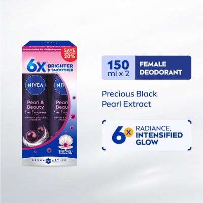 NIVEA Deodorant Pearl & Beauty Spray 2X150ML image