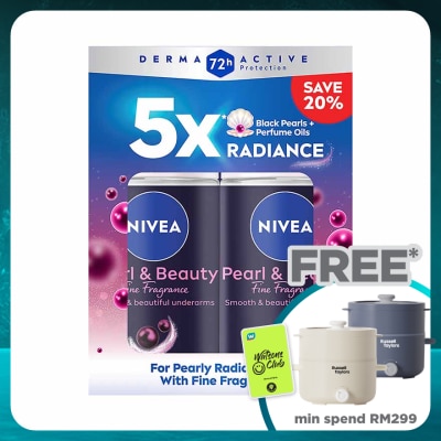 NIVEA Deodorant Pearl & Beauty Roll On 2x50ml