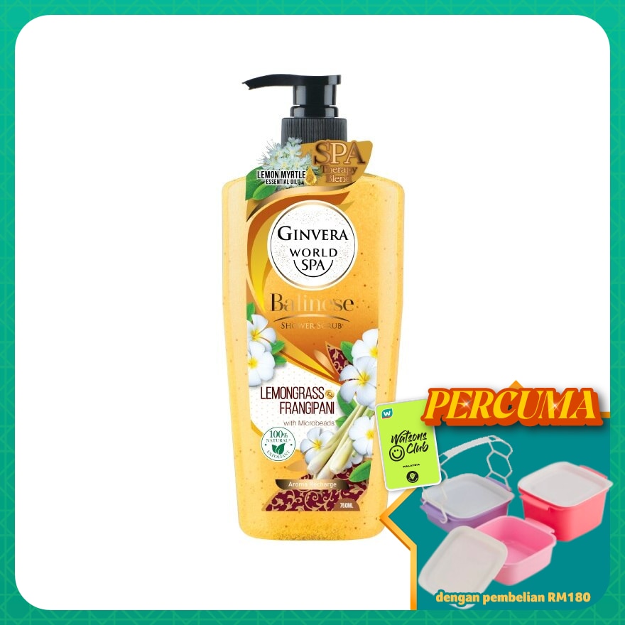 Spa Shower Scrub Lemongrass & Frangipani 750ml