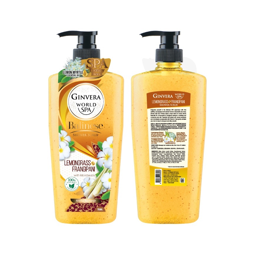 Spa Shower Scrub Lemongrass & Frangipani 750ml image