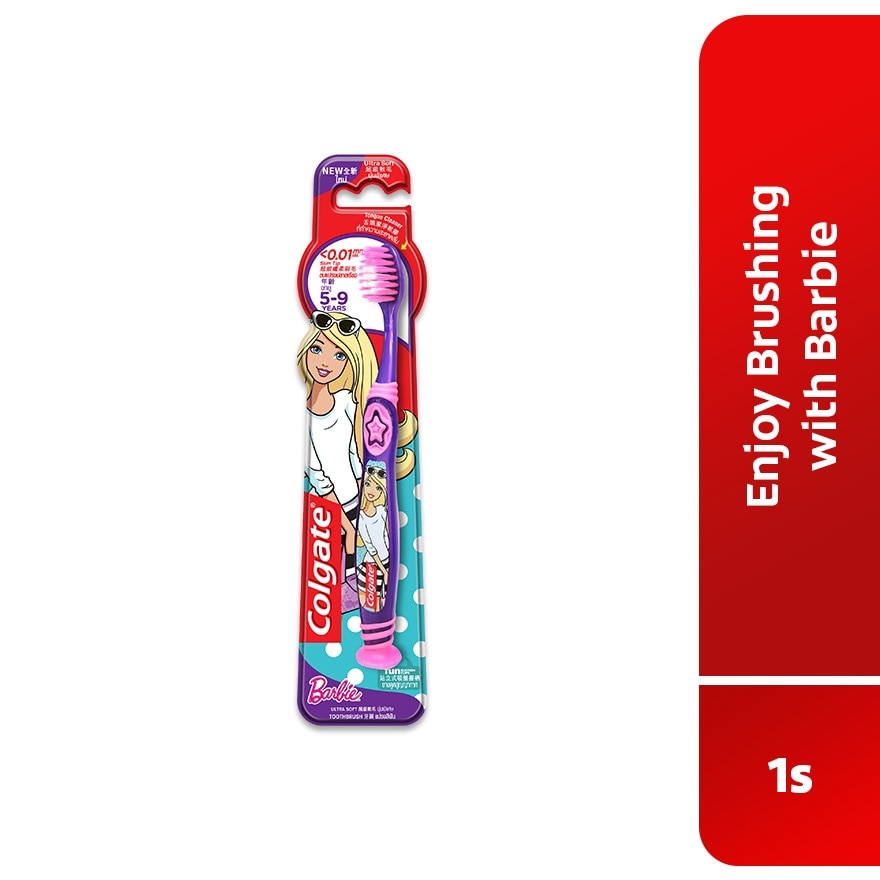 Colgate Kids Barbie Toothbrush 5-9 Years (Ultra Soft) 1s