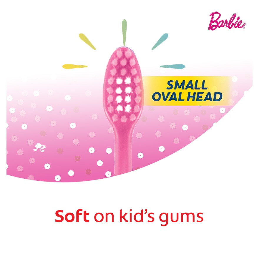 Colgate Kids Barbie Toothbrush 5-9 Years (Ultra Soft) 1s image