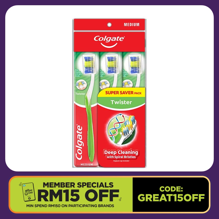 Twister Toothbrush Valuepack (Medium) 3s