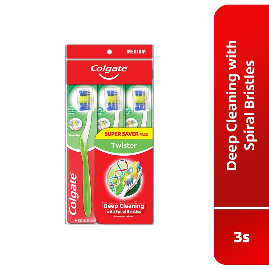 Colgate Twister Toothbrush Valuepack (Medium) 3s