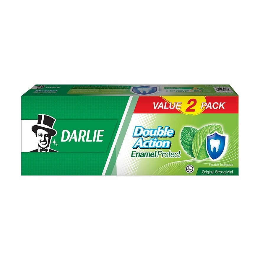 Double Action Enamal Protect Strong Mint 2x200g