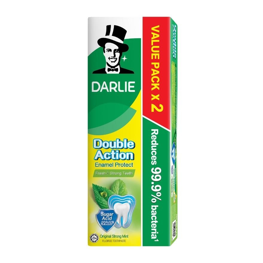 Double Action Enamal Protect Strong Mint 2x200g