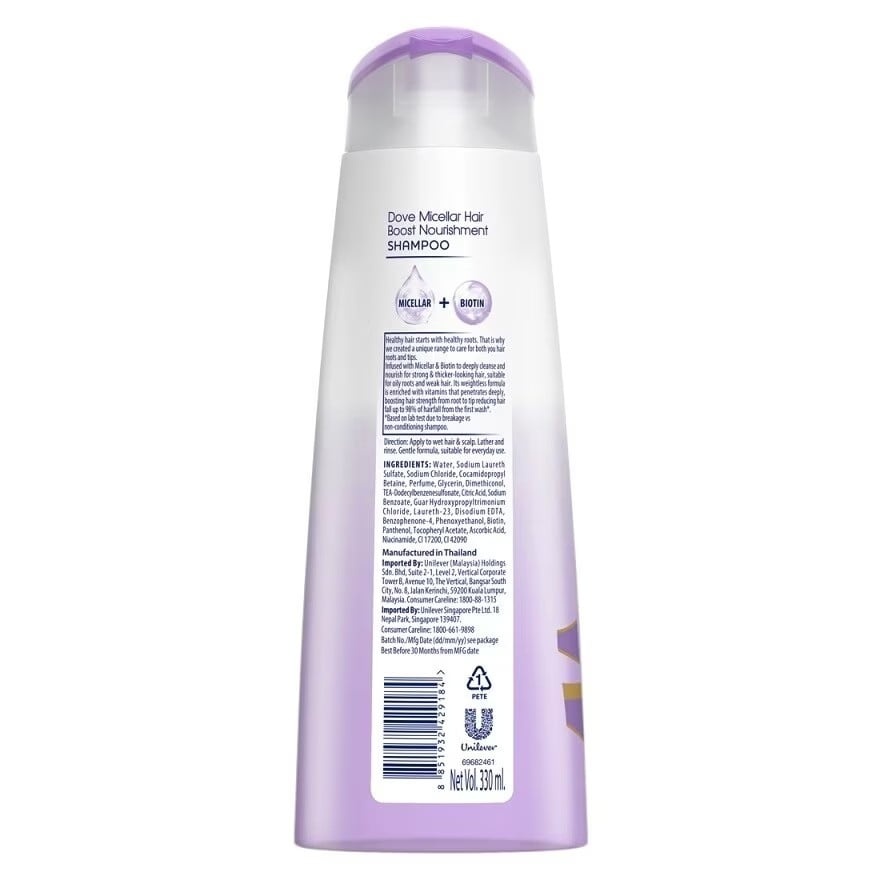 Dove Hair Boost Nourishment Shampoo 330ml image