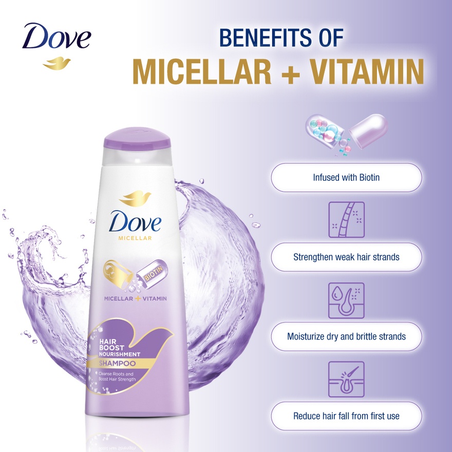 Dove Hair Boost Nourishment Shampoo 330ml image