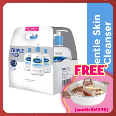 CETAPHIL Gentle Skin Cleanser For Face & Body 500ml X 3 (Expired June 2027)