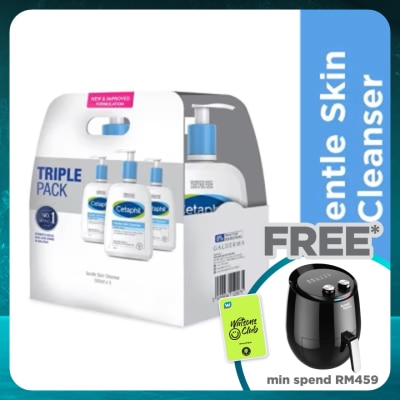 CETAPHIL Gentle Skin Cleanser For Face & Body 500ml X 3