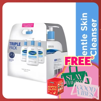 CETAPHIL Gentle Skin Cleanser For Face & Body 500ml X 3