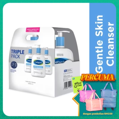 CETAPHIL Gentle Skin Cleanser For Face & Body 500ml X 3
