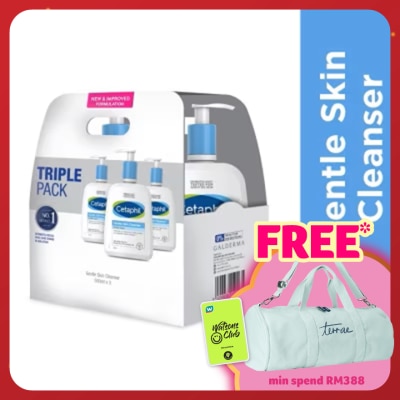 CETAPHIL Gentle Skin Cleanser For Face & Body 500ml X 3