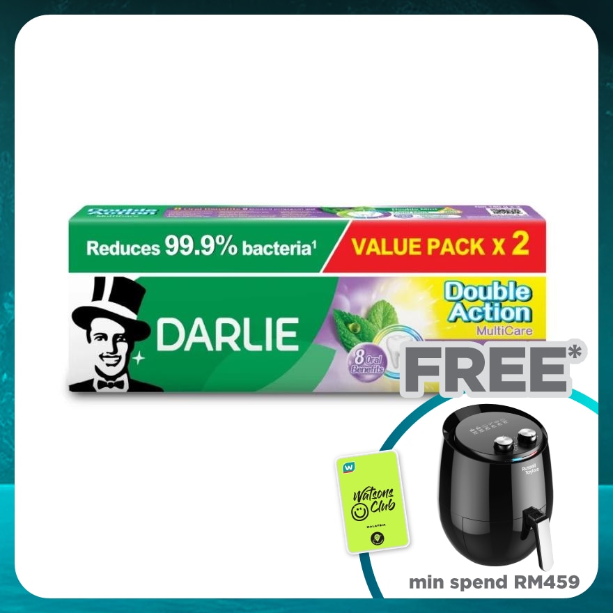 Toothpaste Double Action MultiCare 180g x 2