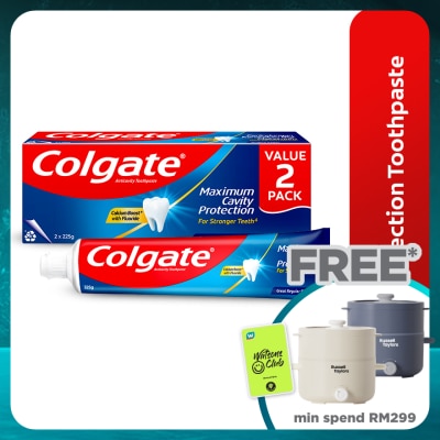 COLGATE Colgate Maximum Cavity Protection Great Regular Flavour Toothpaste Valuepack (2x225g)